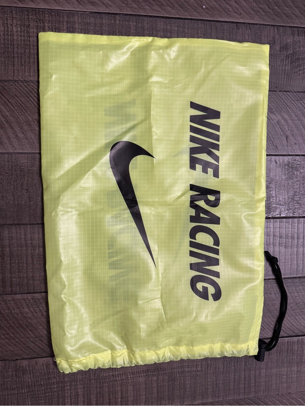 Nike Racing Drawstring Shoe Bag - Neon Yellow